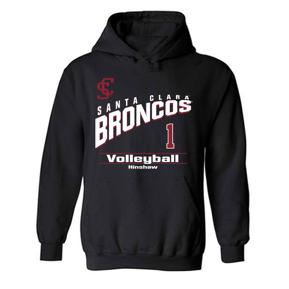 SCU - NCAA Women's Volleyball : Macy Hinshaw - Classic Fashion Shersey Hooded Sweatshirt-0