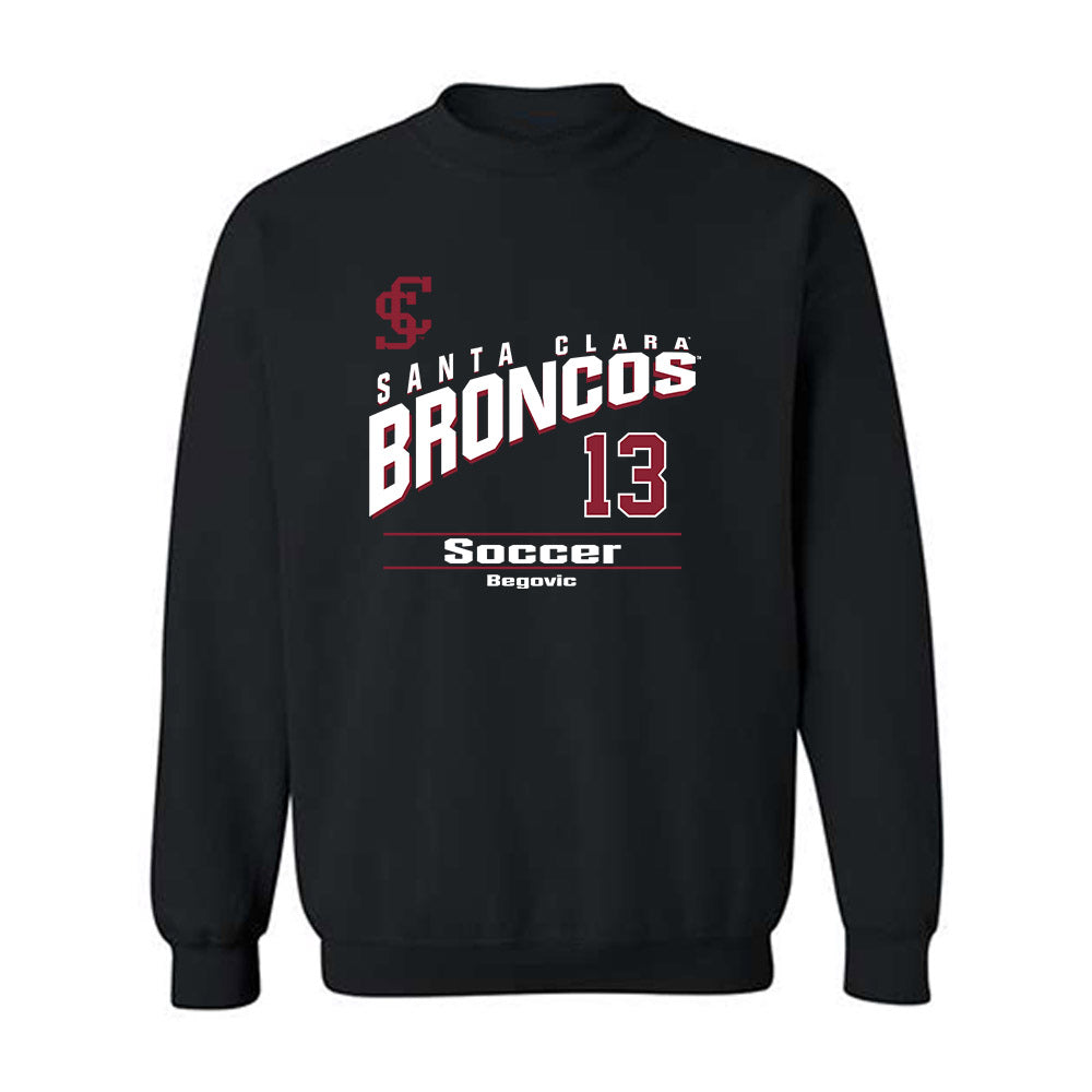 SCU - NCAA Men's Soccer : Alen Begovic - Classic Fashion Shersey Crewneck Sweatshirt-0