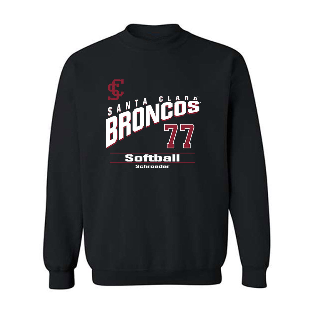 SCU - NCAA Softball : Ellison Schroeder - Classic Fashion Shersey Crewneck Sweatshirt-0