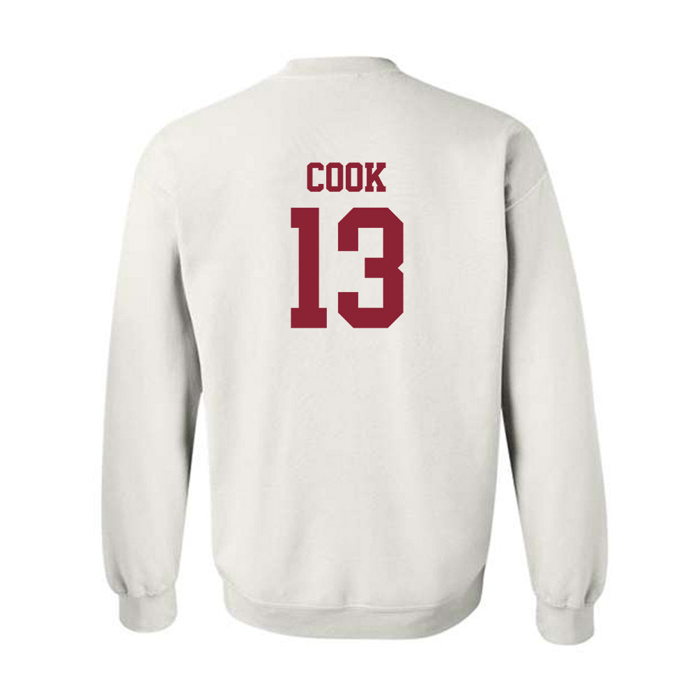 SCU - NCAA Baseball : Jackson Cook - Sports Shersey Crewneck Sweatshirt-1
