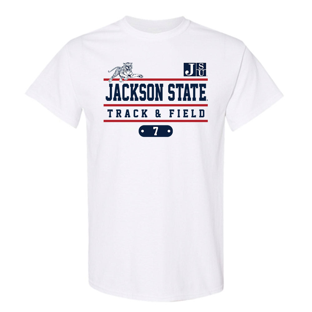 Jackson State - NCAA Men's Track & Field : Dominic Turner - Classic Fashion Shersey T-Shirt-0