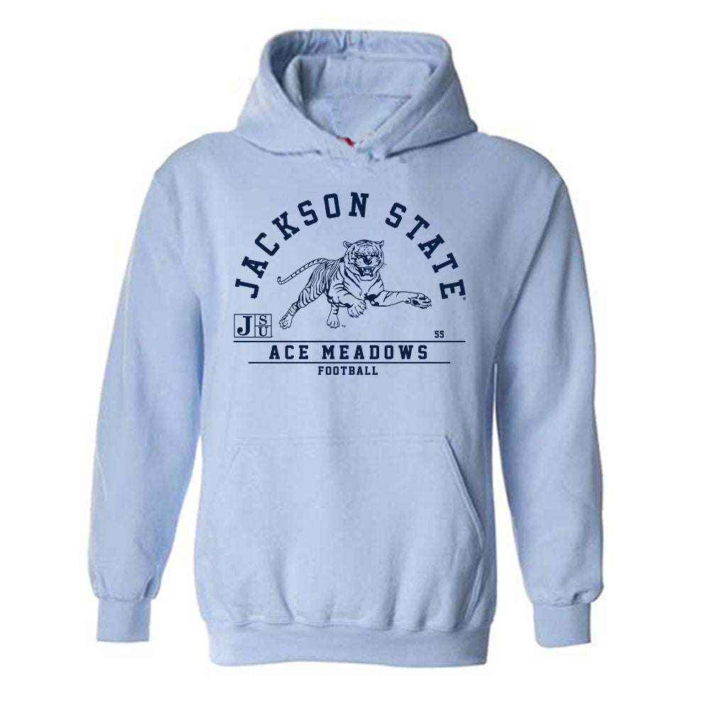 Jackson State - NCAA Football : Ace Meadows - Classic Fashion Shersey Hooded Sweatshirt-0