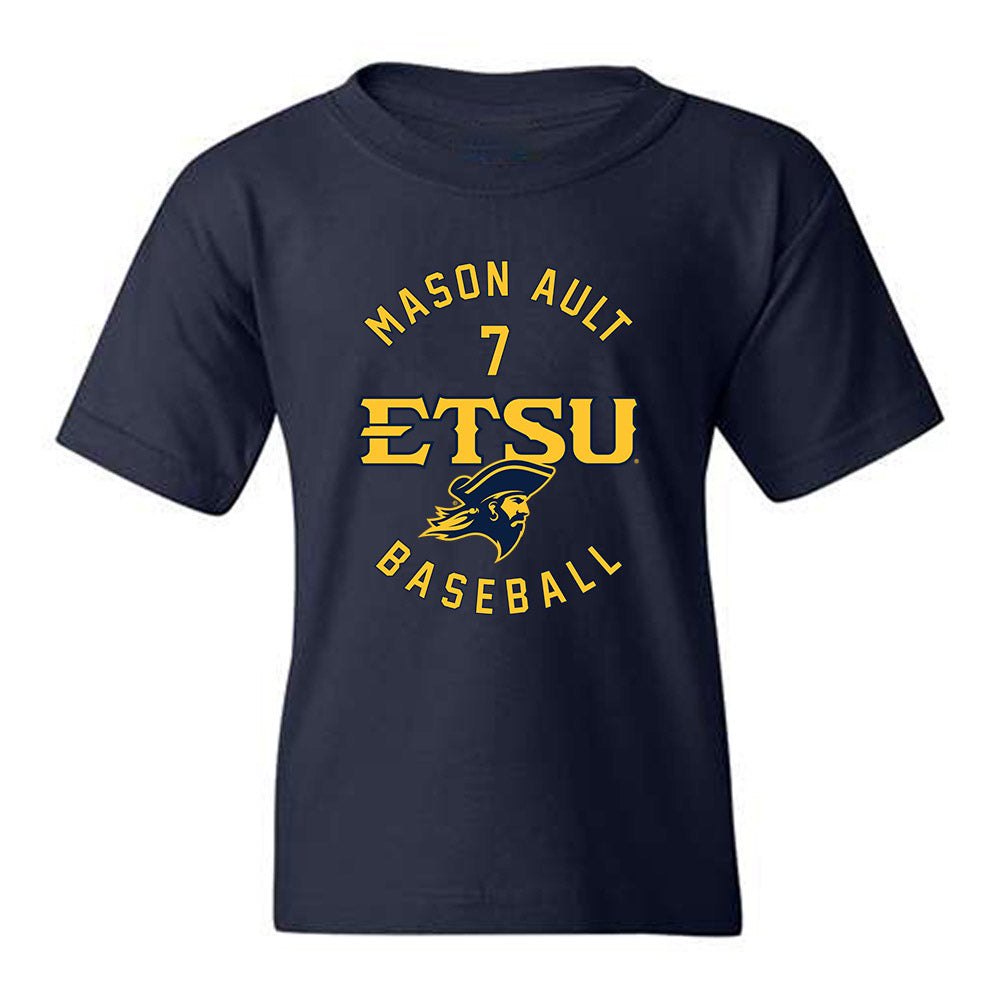 East Tennessee State - NCAA Baseball : Mason Ault - Classic Fashion Shersey Youth T-Shirt-0