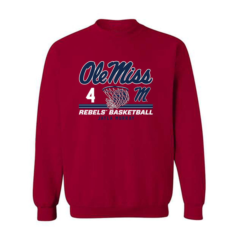 Ole Miss - NCAA Women's Basketball : Jayla Murray - Classic Fashion Shersey Crewneck Sweatshirt-0