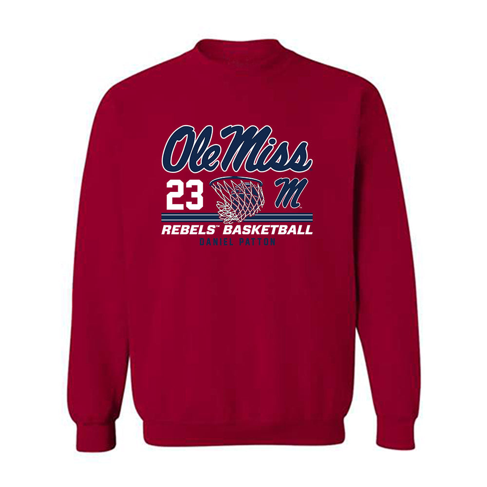 Ole Miss - NCAA Men's Basketball : Daniel Patton - Classic Fashion Shersey Crewneck Sweatshirt-0