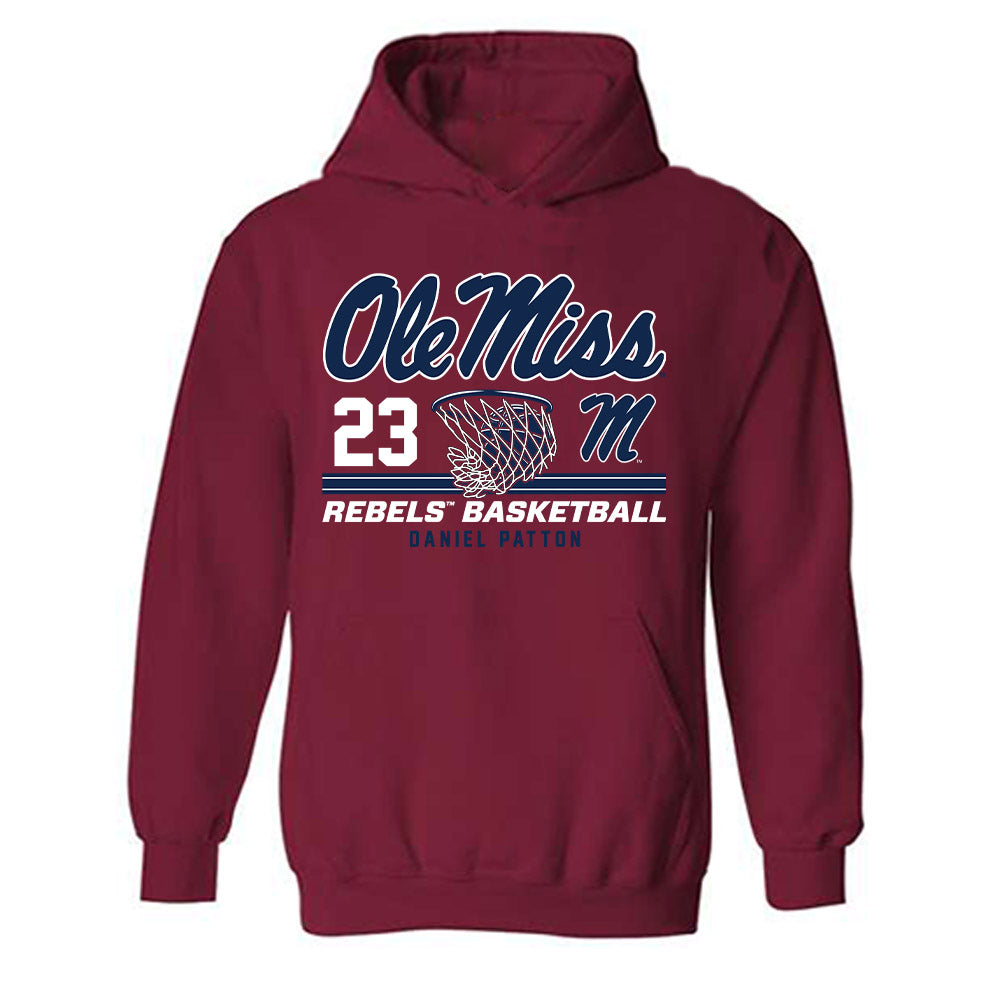 Ole Miss - NCAA Men's Basketball : Daniel Patton - Classic Fashion Shersey Hooded Sweatshirt-0
