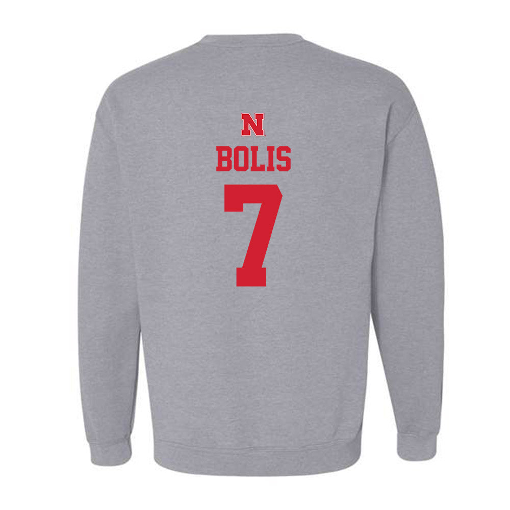 Nebraska - NCAA Men's Basketball : Justin Bolis - Sports Shersey Crewneck Sweatshirt-1