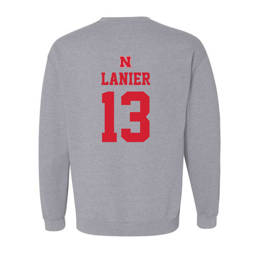 Nebraska - NCAA Men's Basketball : Jacob Lanier - Sports Shersey Crewneck Sweatshirt-1