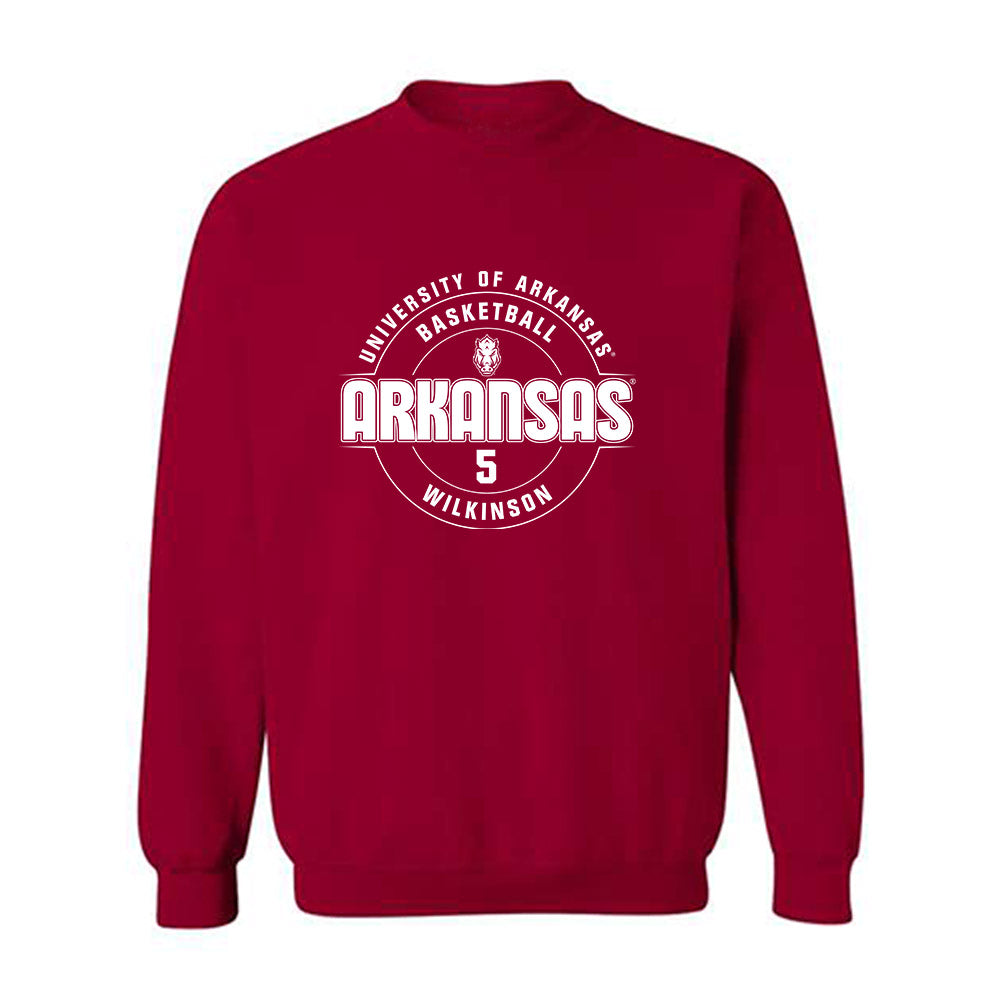 Arkansas - NCAA Men's Basketball : Jeremiah Wilkinson - Classic Fashion Shersey Crewneck Sweatshirt-0