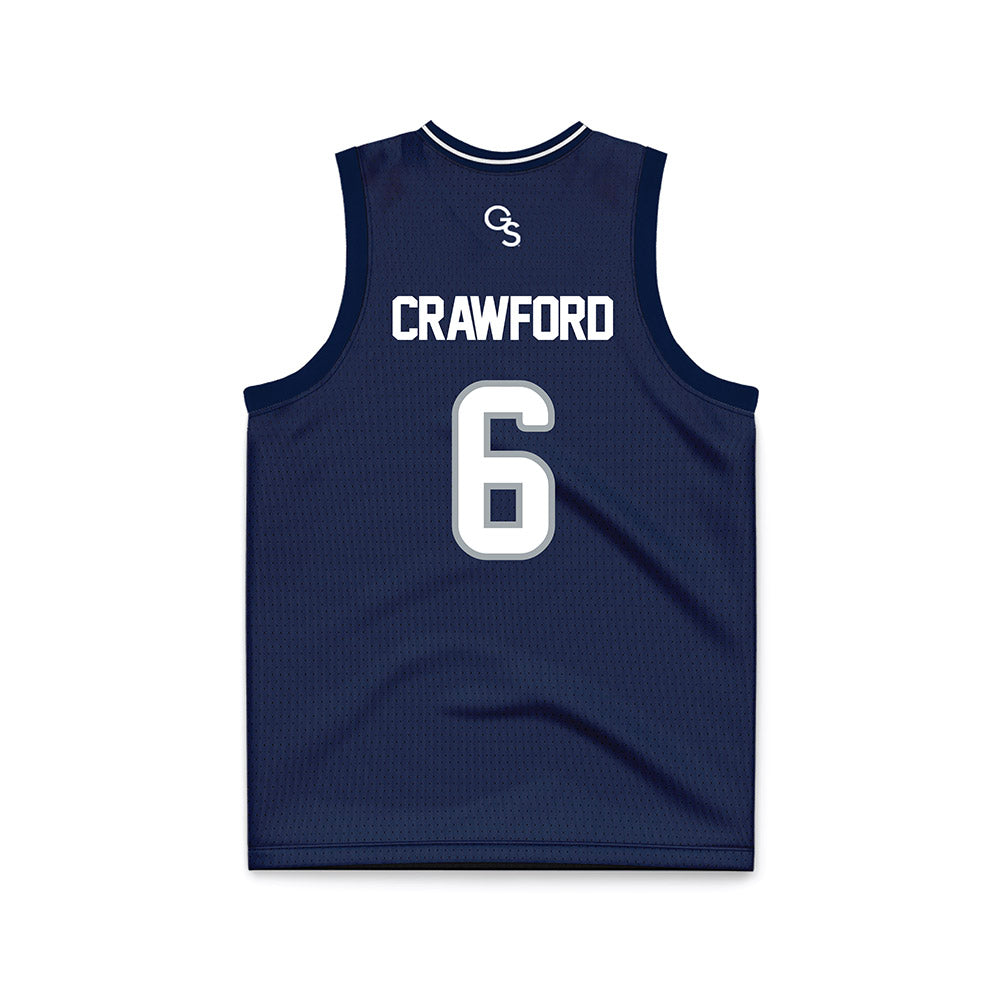 Georgia Southern - NCAA Men's Basketball : Jayden Crawford - Navy Basketball Jersey-1