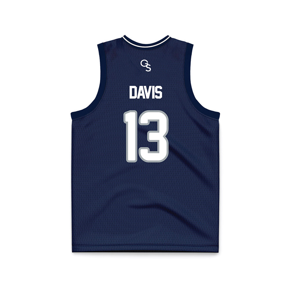 Georgia Southern - NCAA Men's Basketball : Jeromy Davis - Navy Basketball Jersey-1