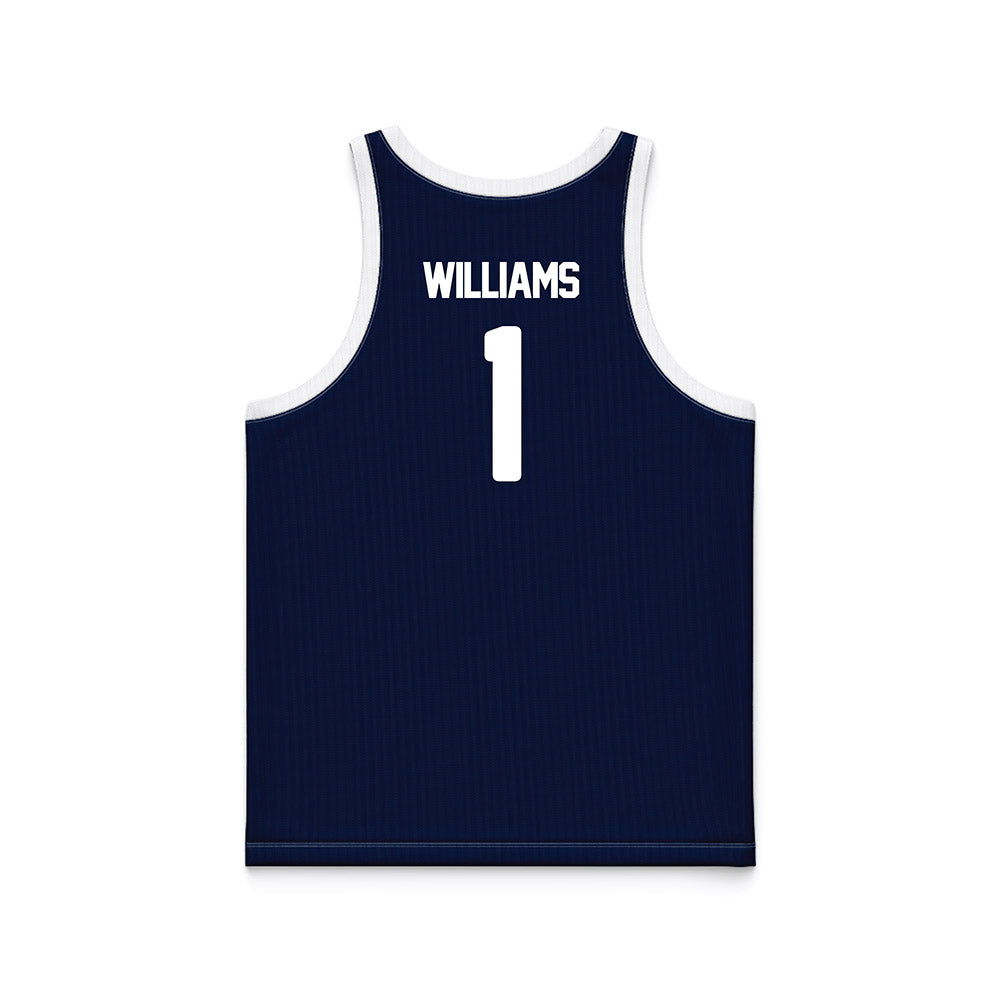 Georgia Southern - NCAA Men's Basketball : Dwayne Williams - Blue Basketball Jersey-1