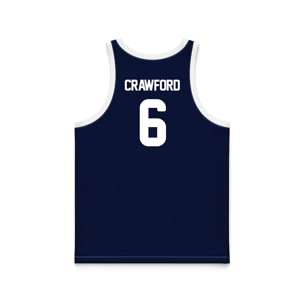 Georgia Southern - NCAA Men's Basketball : Jayden Crawford - Blue Basketball Jersey-1