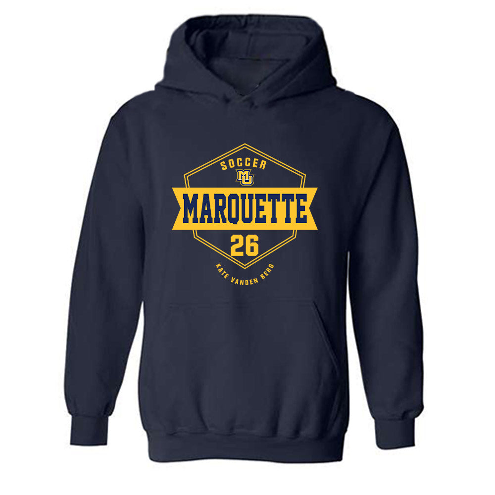 Marquette - NCAA Women's Soccer : Kate Vanden Berg - Fashion Shersey Hooded Sweatshirt-0