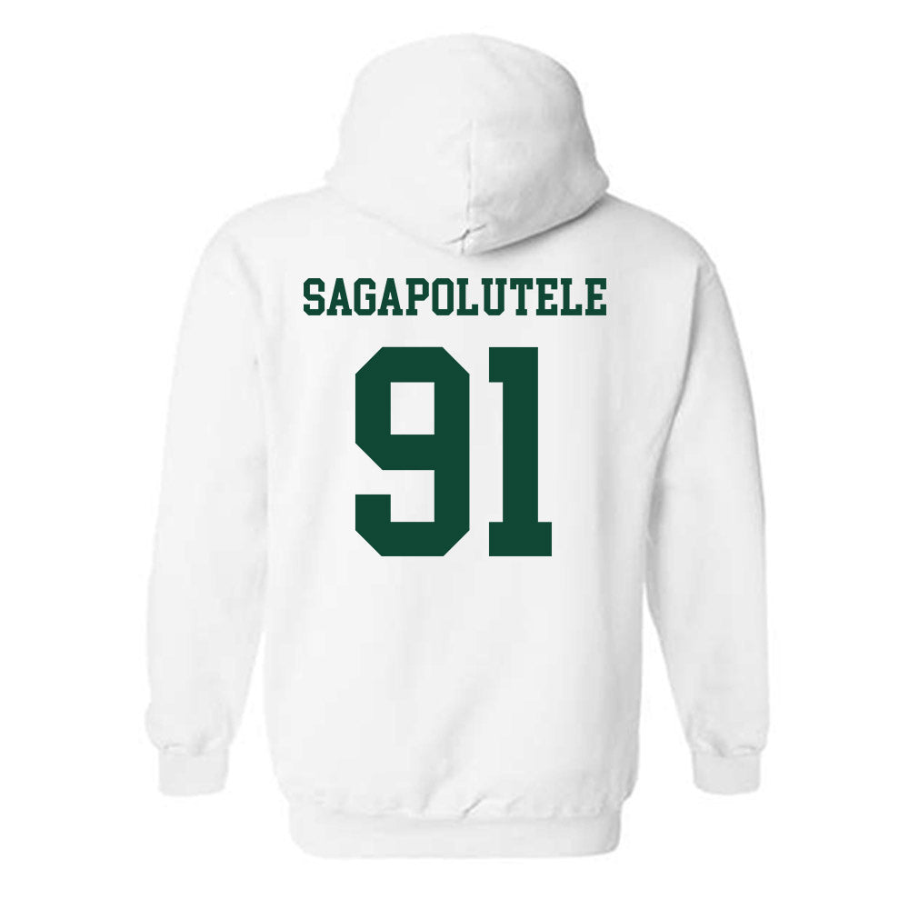 Hawaii - NCAA Football : Joshua sagapolutele - Classic Shersey Hooded Sweatshirt-1