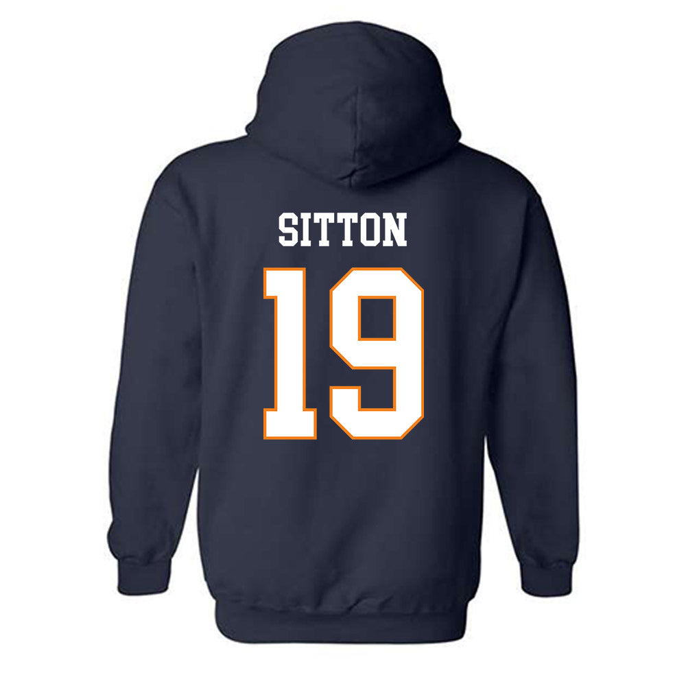 UT Martin - NCAA Baseball : Jacob Sitton - Classic Fashion Shersey Hooded Sweatshirt-1