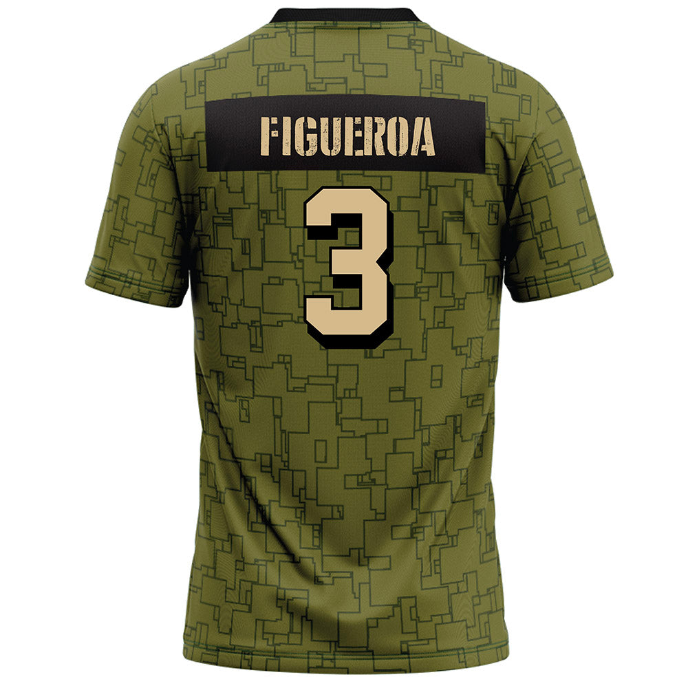 Hawaii - NCAA Football : Joenel Figueroa - Green Camo Football Jersey-1