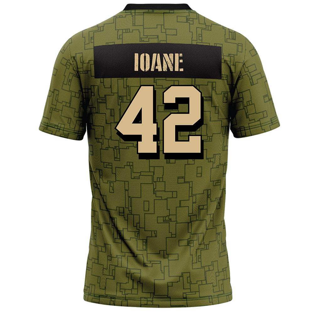 Hawaii - NCAA Football : Matteus Ioane - Green Camo Football Jersey-1