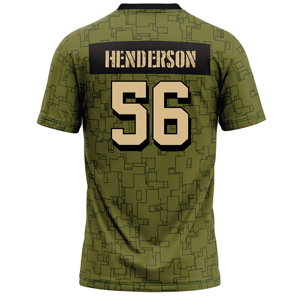 Hawaii - NCAA Football : Boogie Henderson - Green Camo Football Jersey-1