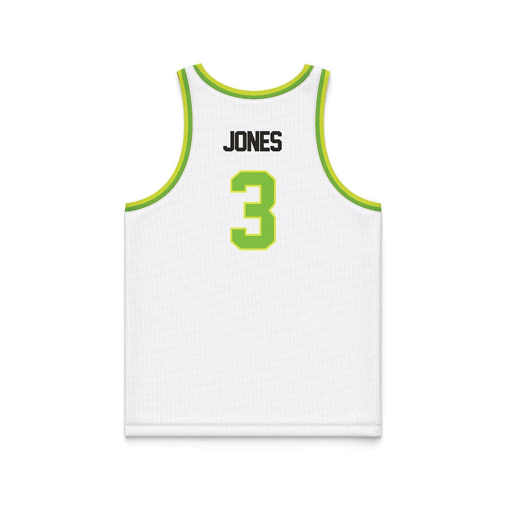 USF - NCAA Men's Basketball : Isaiah Jones - White Basketball Jersey-1