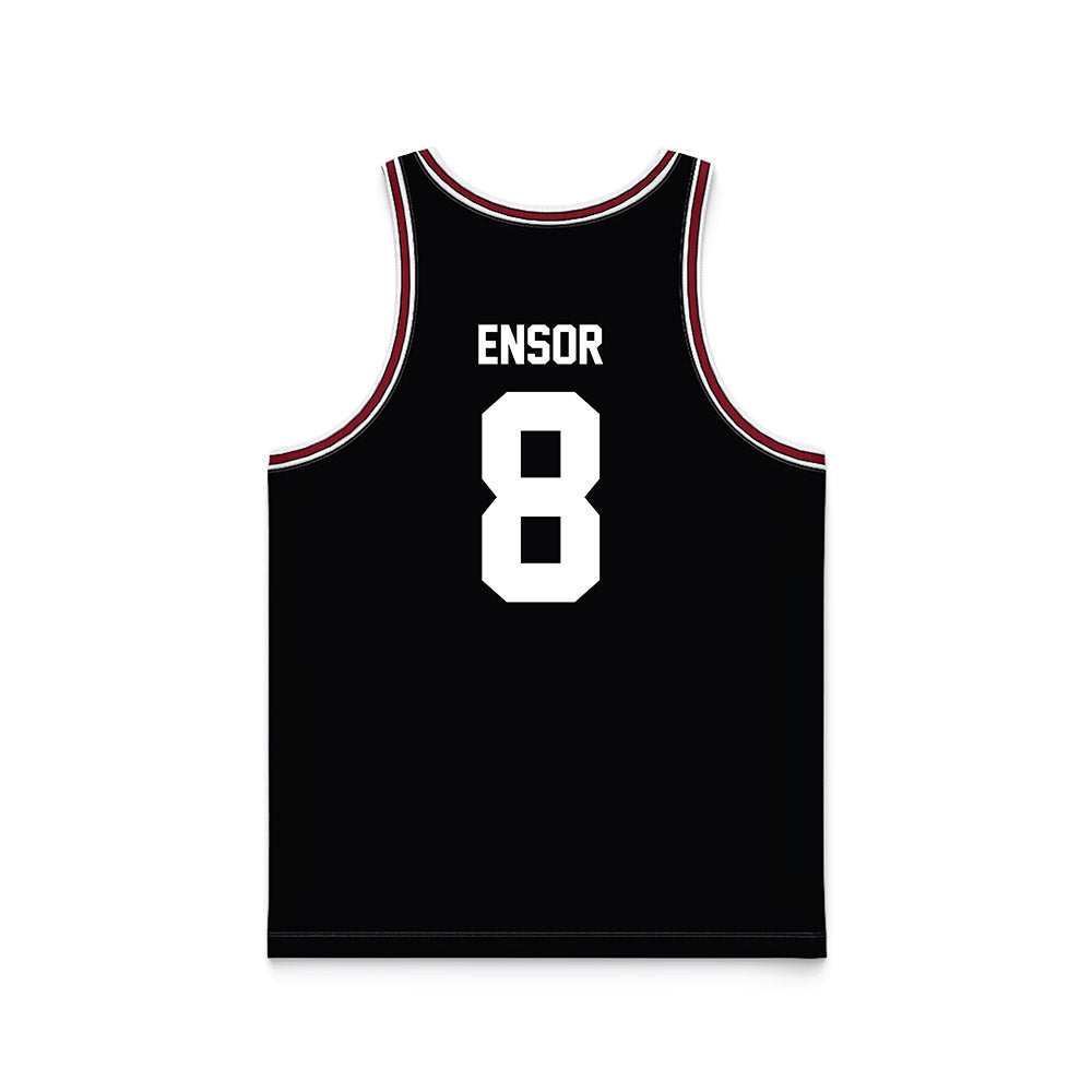 SCU - NCAA Men's Basketball : Alex Ensor - Black Basketball Jersey-1