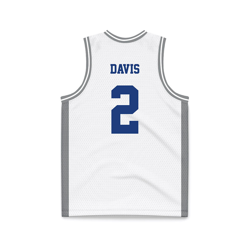 Memphis - NCAA Men's Basketball : Zach Davis - White Fashion Basketball Jersey-1