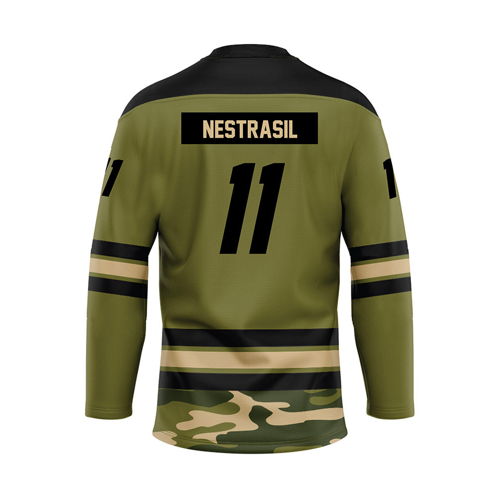 UMass - NCAA Men's Ice Hockey : Vaclav Nestrasil - Camo Hockey Jersey-1