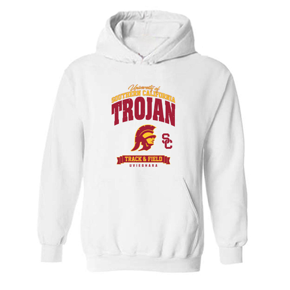 USC - NCAA Women's Track & Field : Rachael Uvieghara - Classic Fashion Shersey Hooded Sweatshirt-0