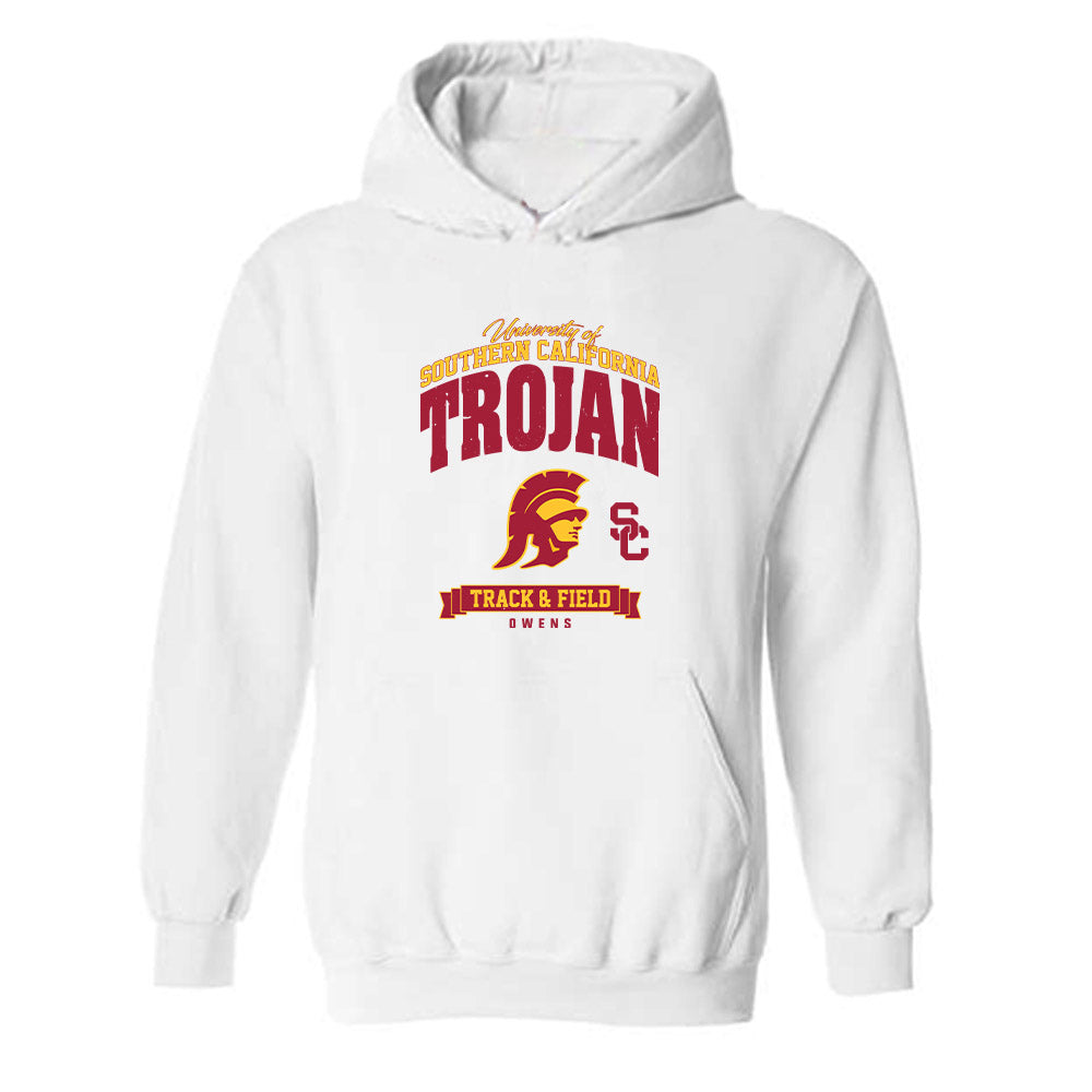 USC - NCAA Women's Track & Field : Karyssa Owens - Classic Fashion Shersey Hooded Sweatshirt-0