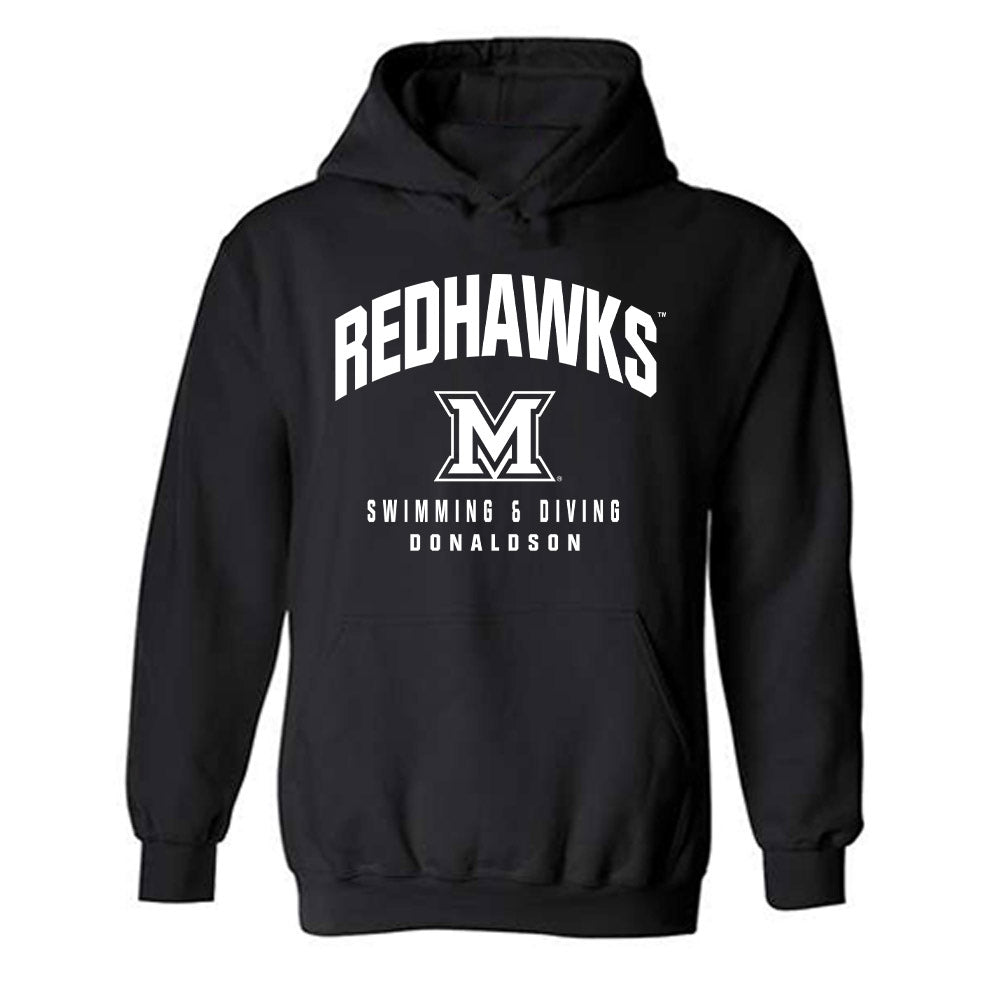 Miami of Ohio - Men's Swimming & Diving Alumni : Kevin Donaldson - Fashion Shersey Hooded Sweatshirt-0