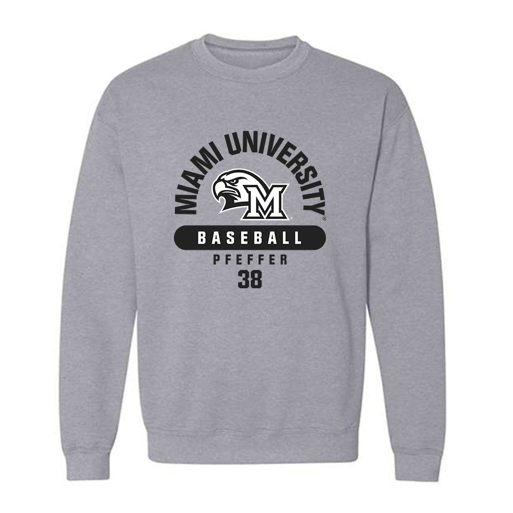 Miami of Ohio - NCAA Baseball : Kaden Pfeffer - Classic Fashion Shersey Crewneck Sweatshirt-0