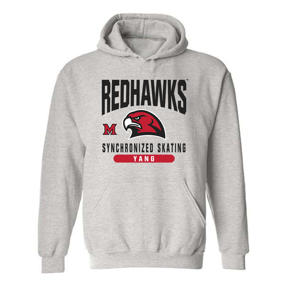 Miami of Ohio - NCAA Women's Synchronized Skating : Hannah Yang - Classic Fashion Shersey Hooded Sweatshirt-0