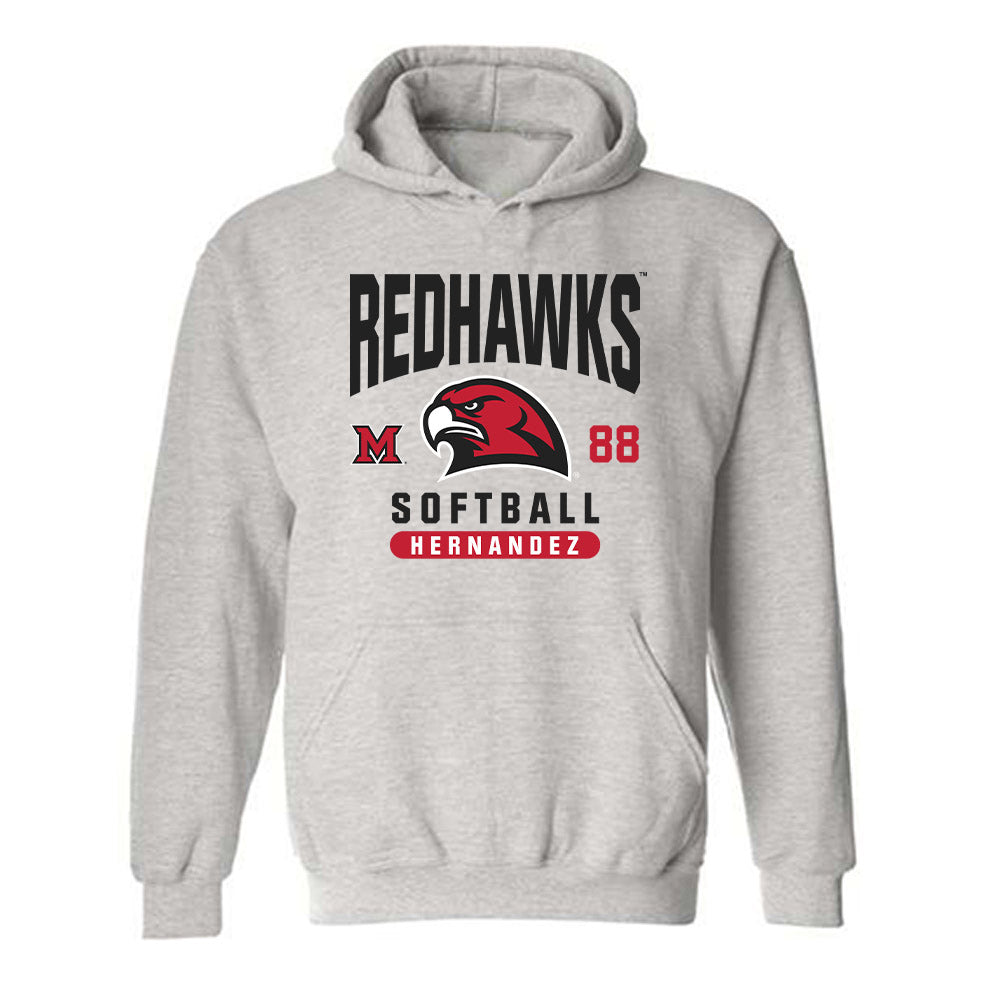 Miami of Ohio - NCAA Softball : Danitza Hernandez - Classic Fashion Shersey Hooded Sweatshirt-0