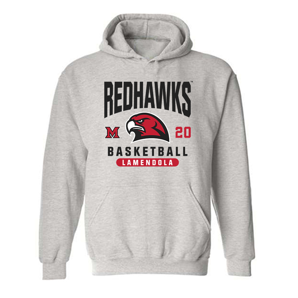 Miami of Ohio - NCAA Women's Basketball : Julianna LaMendola - Classic Fashion Shersey Hooded Sweatshirt-0