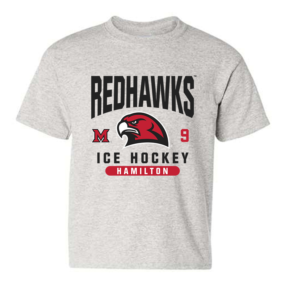 Miami of Ohio - NCAA Men's Ice Hockey : Jack Hamilton - Classic Fashion Shersey Youth T-Shirt-0