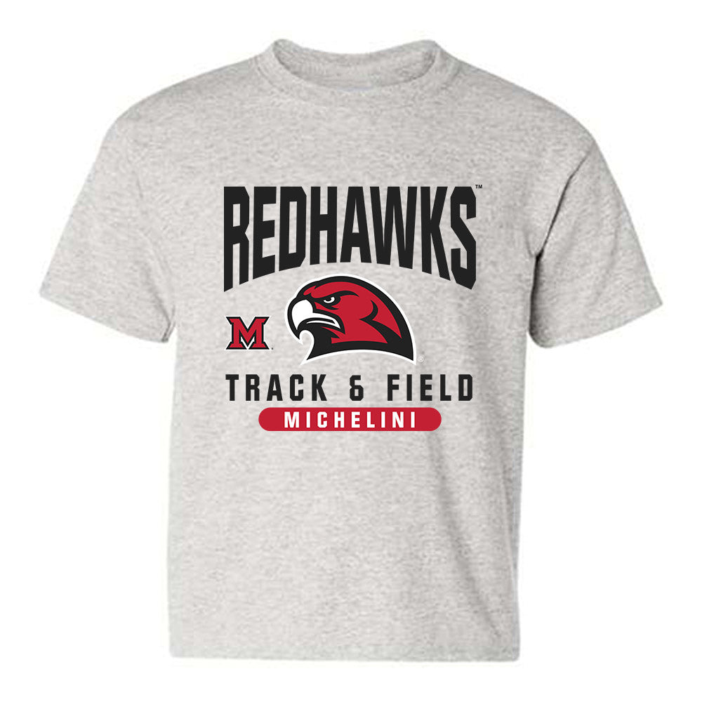 Miami of Ohio - NCAA Men's Track & Field : Joey Michelini - Classic Fashion Shersey Youth T-Shirt-0