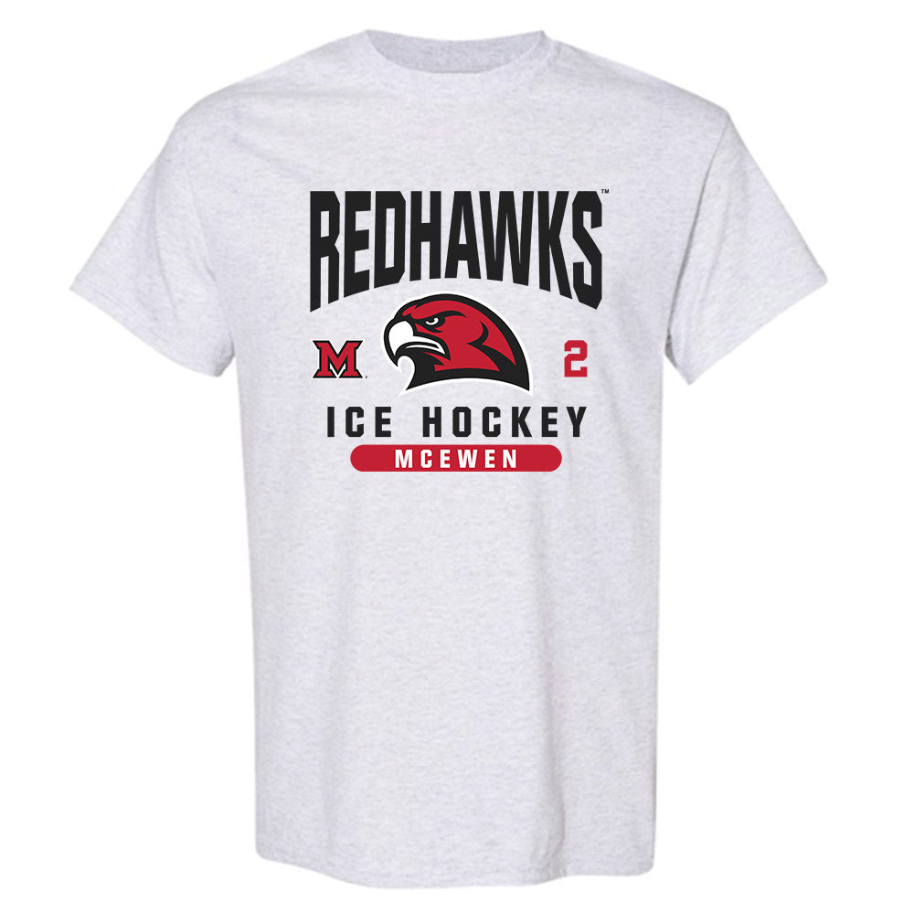 Miami of Ohio - NCAA Men's Ice Hockey : Shaun McEwen - Classic Fashion Shersey T-Shirt-0