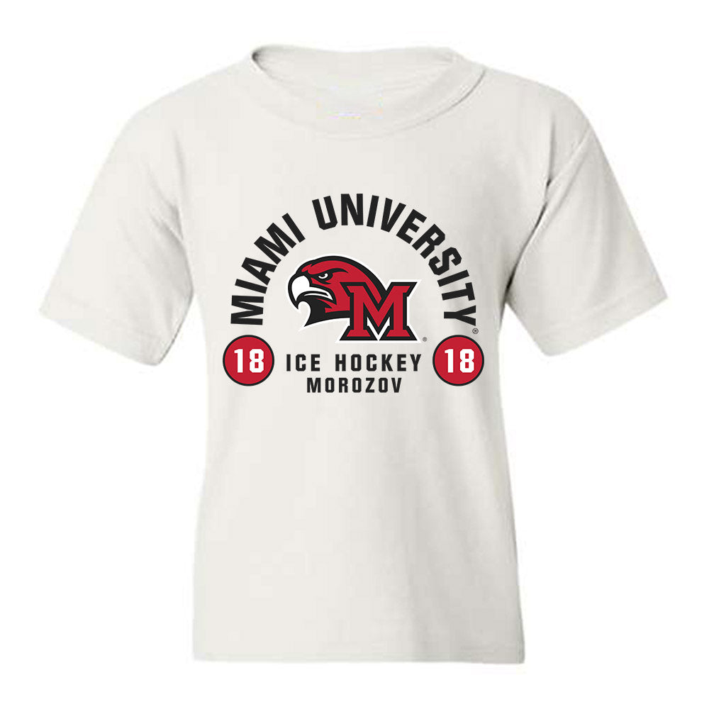 Miami of Ohio - NCAA Men's Ice Hockey : Ilia Morozov - Classic Fashion Shersey Youth T-Shirt-0