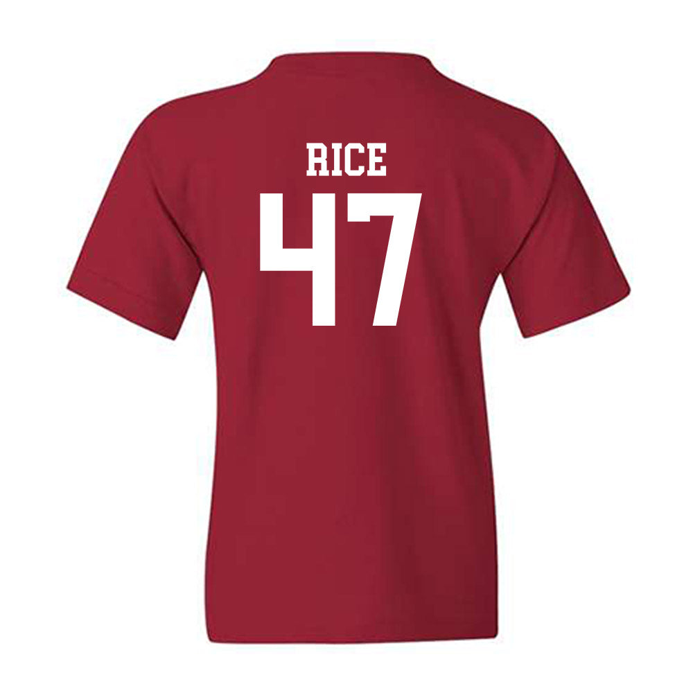 Miami of Ohio - NCAA Football : Brach Rice - Classic Shersey Youth T-Shirt-1