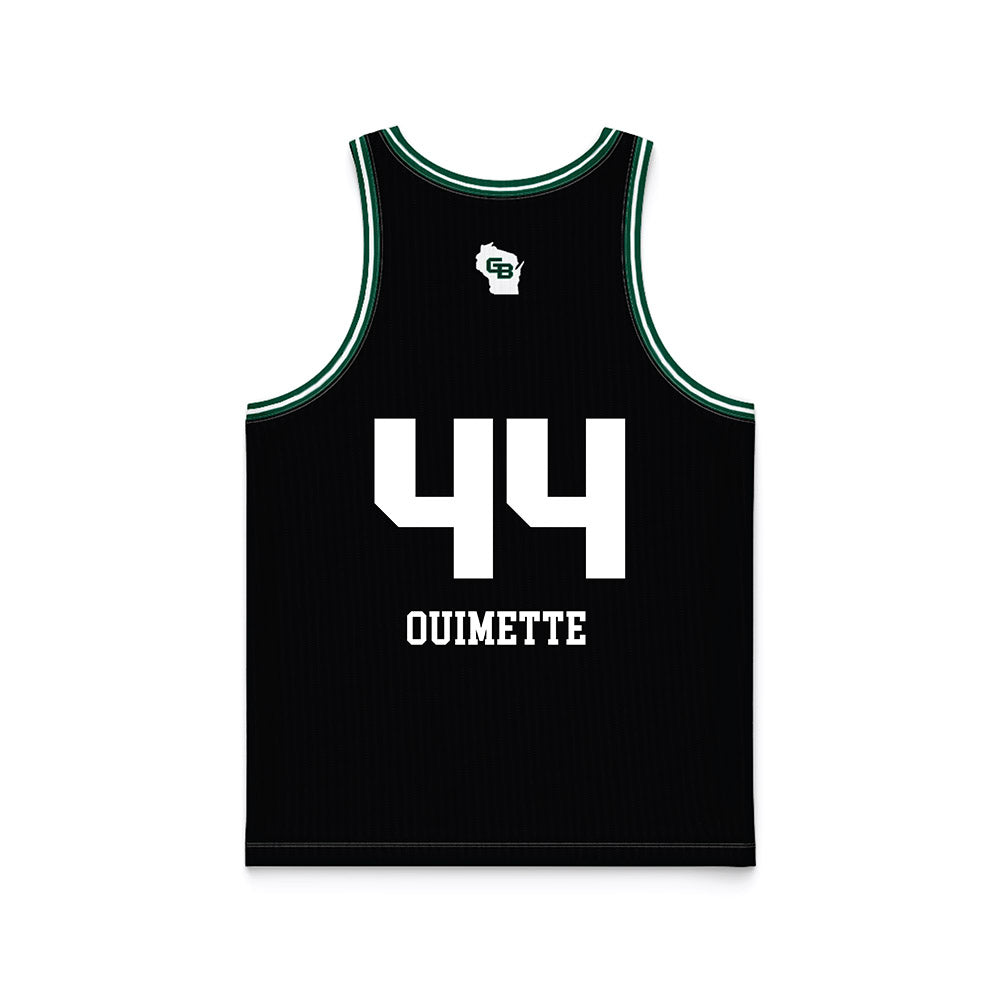 UW Green Bay - NCAA Women's Basketball : Kristina Ouimette - Black Basketball Jersey-1