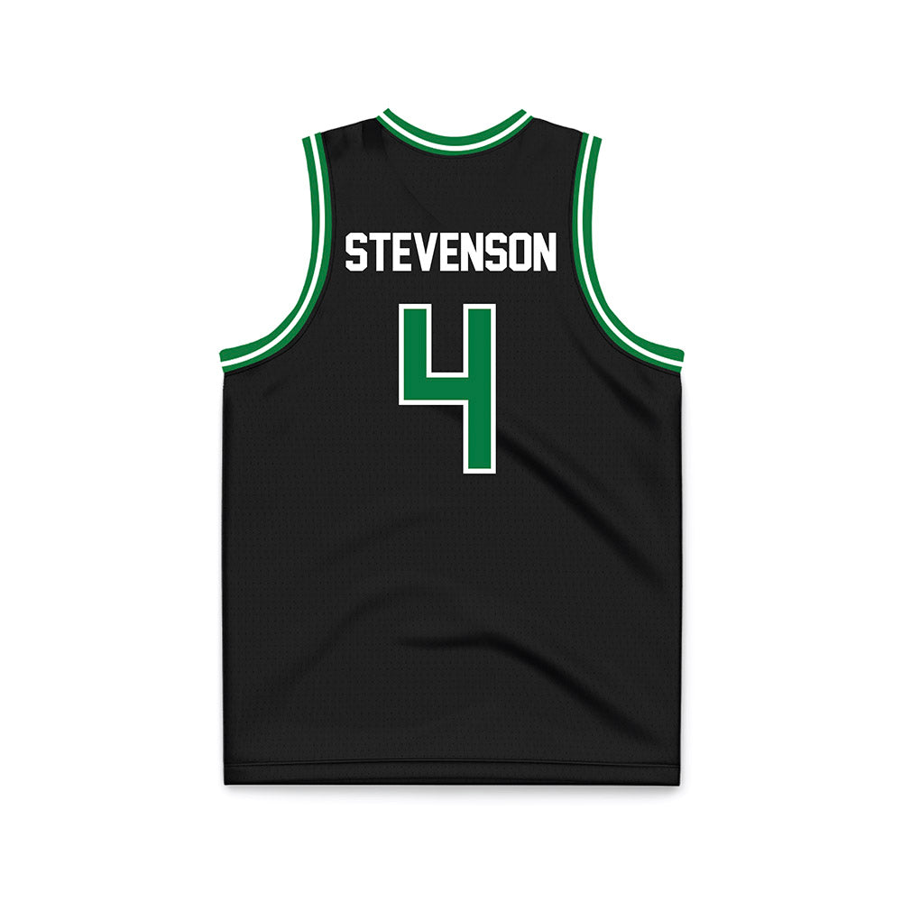 North Texas - NCAA Men's Basketball : JeShawn Stevenson - Black Basketball Jersey-1