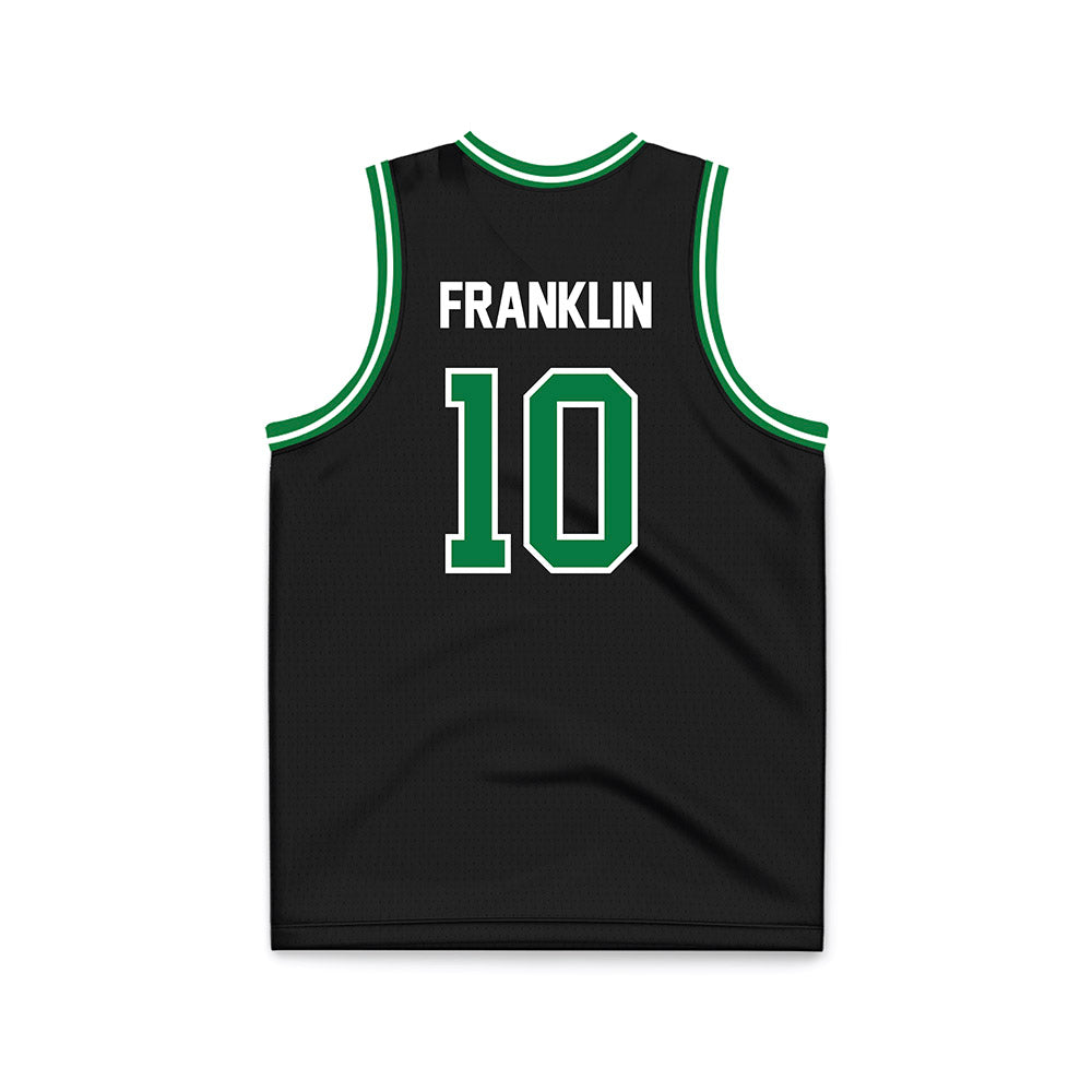 North Texas - NCAA Men's Basketball : Cole Franklin - Black Basketball Jersey-1