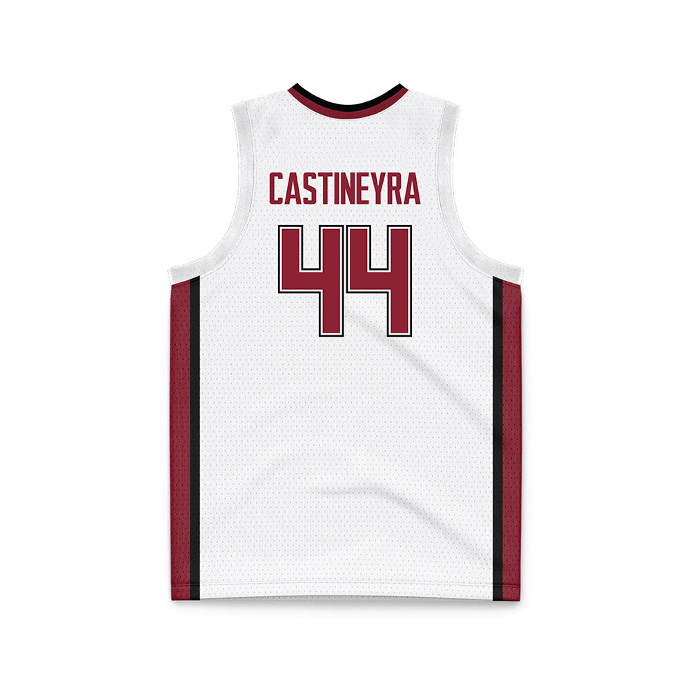 UMass - NCAA Men's Basketball : Rollie Castineyra - White Basketball Jersey-1