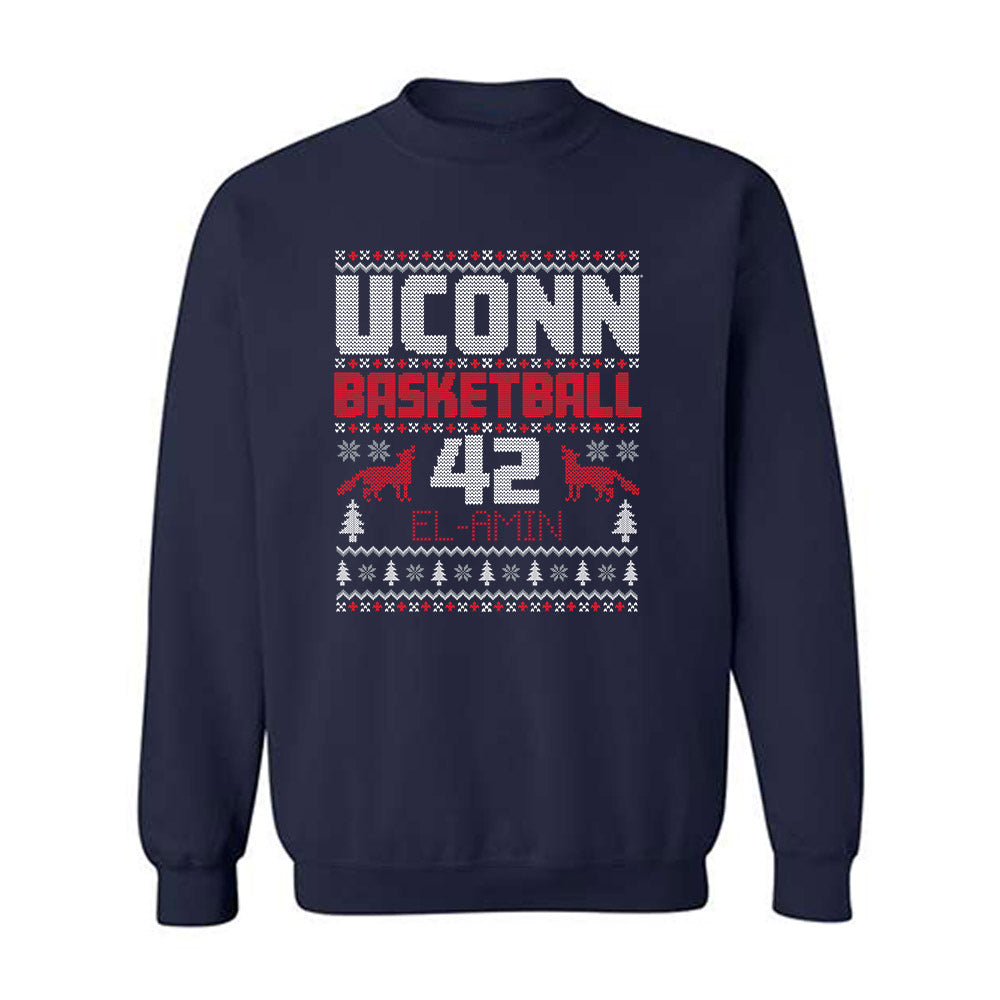 UConn - Men's Basketball Legends : Khalid El-Amin - Crewneck Sweatshirt-0
