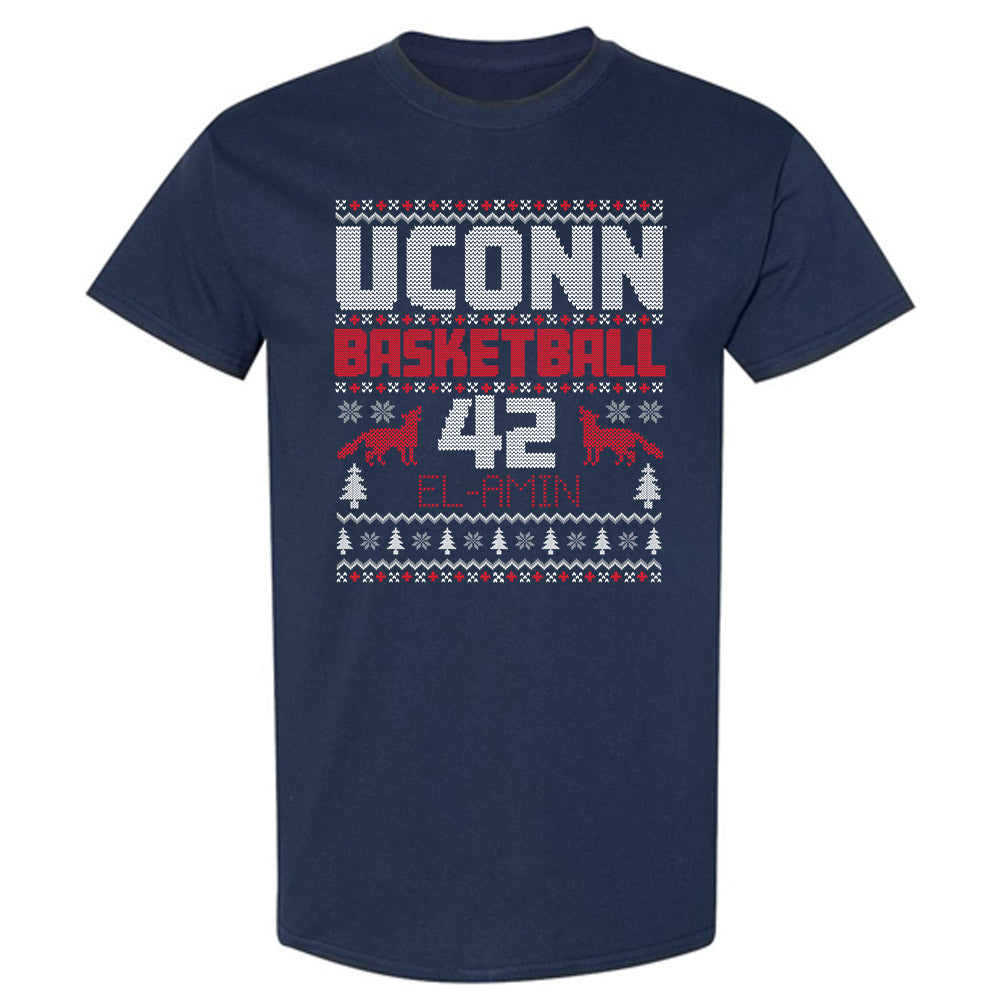 UConn - Men's Basketball Legends : Khalid El-Amin - T-Shirt-0