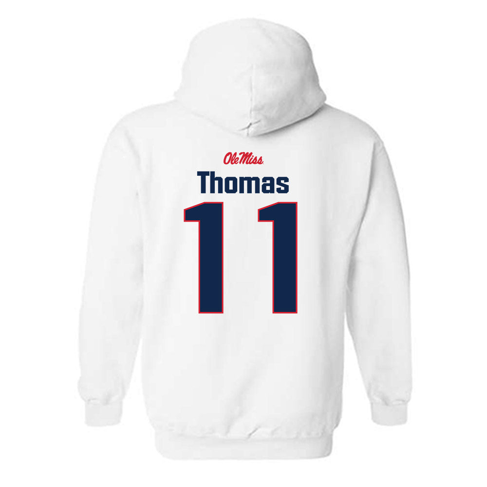 Ole Miss - NCAA Football : Keaton Thomas - Classic Shersey Hooded Sweatshirt-1
