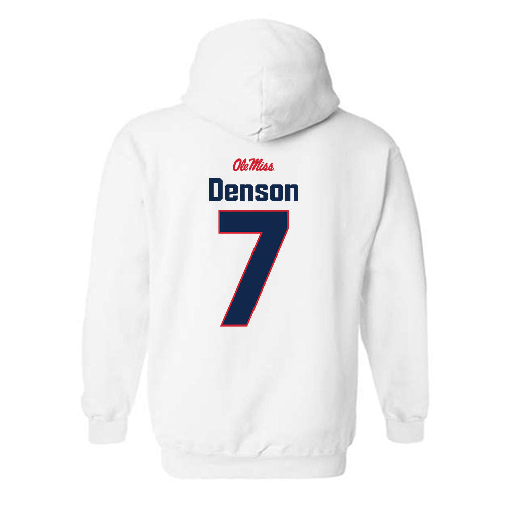 Ole Miss - NCAA Football : Sharif Denson - Classic Shersey Hooded Sweatshirt-1