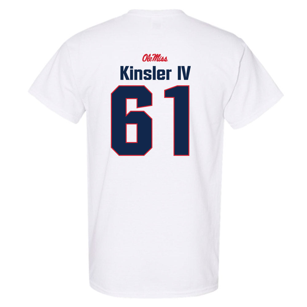 Ole Miss - NCAA Football : Tommy Kinsler IV - Classic Shersey T-Shirt-1