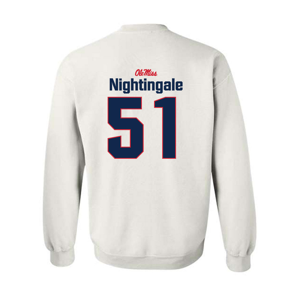 Ole Miss - NCAA Football : Trey Nightingale - Classic Shersey Crewneck Sweatshirt-1