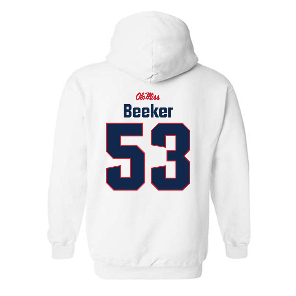 Ole Miss - NCAA Football : Ford Beeker - Classic Shersey Hooded Sweatshirt-1